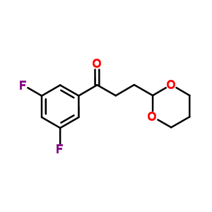 3,5-Difluoro-3-(1,3-dioxan-2-yl)propiophenoneStructure,884504-29-4Structure 3,5-Difluoro-3-(1,3-dioxan-2-yl)propiophenone Structure,884504-29-4Structure
