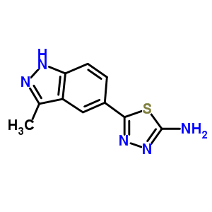 5-(3-Methyl-1h-indazol-5-yl)-1,3,4-thiadiazol-2-amineStructure,885223-59-6Structure 5-(3-Methyl-1h-indazol-5-yl)-1,3,4-thiadiazol-2-amine Structure,885223-59-6Structure
