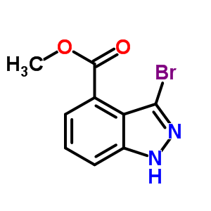 3-溴吲唑-4-羧酸甲酯結(jié)構(gòu)式_885271-63-6結(jié)構(gòu)式