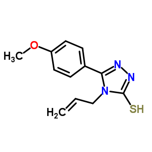 4-烯丙基-5-(4-甲氧基苯基)-4H-1,2,4-噻唑-3-硫醇結(jié)構(gòu)式_88614-18-0結(jié)構(gòu)式