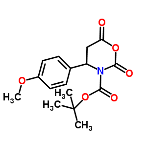 4-(4-甲氧基-苯基)-2,6-二氧代-[1,3]噁嗪烷-3-羧酸叔丁酯結(jié)構(gòu)式_886362-61-4結(jié)構(gòu)式