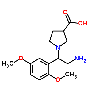 1-[2-氨基-1-(2,5-二甲氧基苯基)-乙基]-吡咯烷-3-羧酸結(jié)構(gòu)式_886363-82-2結(jié)構(gòu)式