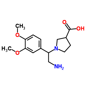 1-[2-氨基-1-(3,4-二甲氧基苯基)-乙基]-吡咯烷-3-羧酸結(jié)構(gòu)式_886363-96-8結(jié)構(gòu)式