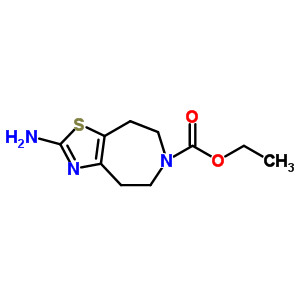 2-氨基-4,5,7,8-四氫-6-(N-乙氧甲酰)噻唑并[5,4-d]氮雜卓結(jié)構(gòu)式_887352-57-0結(jié)構(gòu)式