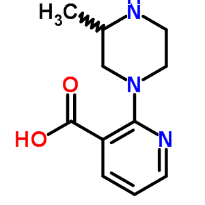 2-(3-甲基-1-哌嗪)-煙酸結(jié)構(gòu)式_889957-87-3結(jié)構(gòu)式