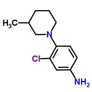 3-Chloro-4-(3-methyl-1-piperidinyl)anilineStructure,893750-70-4Structure 3-Chloro-4-(3-methyl-1-piperidinyl)aniline Structure,893750-70-4Structure