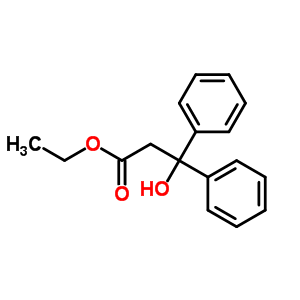 3-羥基-3,3-二苯基丙酸乙酯結(jié)構(gòu)式_894-18-8結(jié)構(gòu)式