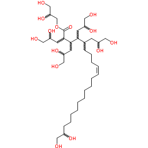 (Z)-2,3,4,5-tetraglyceryl-20,21-dihydroxy-henicos-9-enoic acid glyceryl esterStructure,9007-48-1Structure (Z)-2,3,4,5-tetraglyceryl-20,21-dihydroxy-henicos-9-enoic acid glyceryl ester Structure,9007-48-1Structure