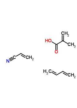 2-Propenoic acid, 2-methyl-, polymer with 1,3-butadiene and 2-propenenitrileStructure,9010-81-5Structure 2-Propenoic acid, 2-methyl-, polymer with 1,3-butadiene and 2-propenenitrile Structure,9010-81-5Structure