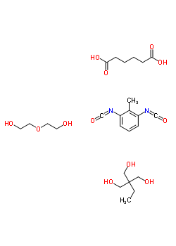 Adipic acid, diethylene glycol, trimethylolpropane, toluene diisocyanate polyesterStructure,9017-16-7Structure Adipic acid, diethylene glycol, trimethylolpropane, toluene diisocyanate polyester Structure,9017-16-7Structure