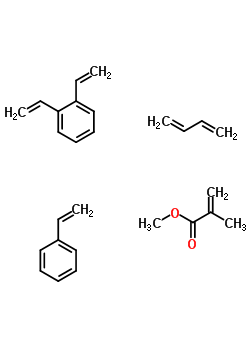 2-Methyl-2-propenoic acid methyl ester, polymer with 1,3-butadiene, diethenylbenzene and ethenylbenzeneStructure,9035-90-9Structure 2-Methyl-2-propenoic acid methyl ester, polymer with 1,3-butadiene, diethenylbenzene and ethenylbenzene Structure,9035-90-9Structure