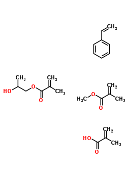 2-Methyl-2-propenoic acid polymer with ethenylbenzene, methyl 2-methyl-2-propenoate and 1,2-propanediol mono(2-methyl-2-propenoate)Structure,9072-80-4Structure 2-Methyl-2-propenoic acid polymer with ethenylbenzene, methyl 2-methyl-2-propenoate and 1,2-propanediol mono(2-methyl-2-propenoate) Structure,9072-80-4Structure