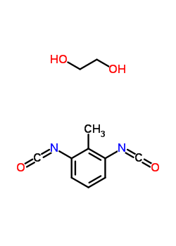 1,2-Ethanediol, polymer with 1,3-diisocyanatomethylbenzene toluene diisocyanate, ethylene glycol polymerStructure,9072-91-7Structure 1,2-Ethanediol, polymer with 1,3-diisocyanatomethylbenzene toluene diisocyanate, ethylene glycol polymer Structure,9072-91-7Structure