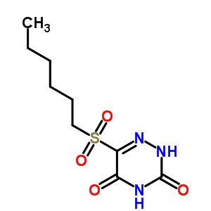 6-Hexylsulfonyl-2h-1,2,4-triazine-3,5-dioneStructure,90769-20-3Structure 6-Hexylsulfonyl-2h-1,2,4-triazine-3,5-dione Structure,90769-20-3Structure