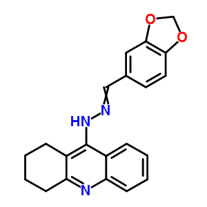 N-(苯并[1,3]二氧代l-5-基亞甲基氨基)-5,6,7,8-四氫吖啶-9-胺結構式_91074-35-0結構式
