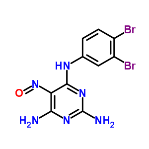 N4-(3,4-dibromophenyl)-5-nitroso-pyrimidine-2,4,6-triamineStructure,91211-34-6Structure N4-(3,4-dibromophenyl)-5-nitroso-pyrimidine-2,4,6-triamine Structure,91211-34-6Structure