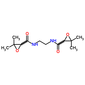 N-[2-[(3,3-二甲基環(huán)氧乙烷-2-羰基)氨基]乙基]-3,3-二甲基-環(huán)氧乙烷-2-羧酰胺結(jié)構(gòu)式_91638-38-9結(jié)構(gòu)式