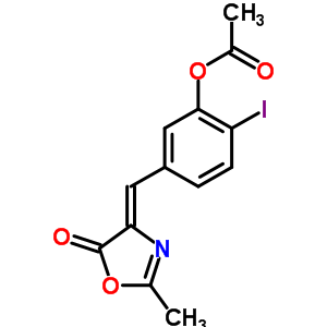 4-(4-Acetoxy-3-iodobenzal)-2-methyl-5-oxazoloneStructure,91719-58-3Structure 4-(4-Acetoxy-3-iodobenzal)-2-methyl-5-oxazolone Structure,91719-58-3Structure