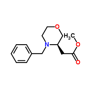 (R)-(4-芐基-嗎啉-3-基)-乙酸甲酯結(jié)構(gòu)式_917572-30-6結(jié)構(gòu)式