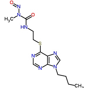 n-[2-[(9-丁基-9h-嘌呤-6-基)硫代]乙基]-n-甲基-n-亞硝基-脲結(jié)構(gòu)式_91881-61-7結(jié)構(gòu)式