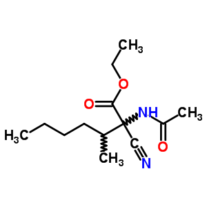 2-(乙?；被?-2-氰基-3-甲基庚酸乙酯結(jié)構(gòu)式_92107-39-6結(jié)構(gòu)式