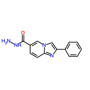 2-苯基-咪唑并[1,2-a]吡啶-6-羧酸肼結(jié)構(gòu)式_92150-06-6結(jié)構(gòu)式