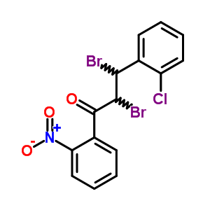 2,3-Dibromo-3-(2-chlorophenyl)-1-(2-nitrophenyl)propan-1-oneStructure,92425-20-2Structure 2,3-Dibromo-3-(2-chlorophenyl)-1-(2-nitrophenyl)propan-1-one Structure,92425-20-2Structure