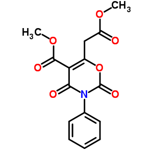 Methyl 6-(methoxycarbonylmethyl)-2,4-dioxo-3-phenyl-1,3-oxazine-5-carboxylateStructure,92554-42-2Structure Methyl 6-(methoxycarbonylmethyl)-2,4-dioxo-3-phenyl-1,3-oxazine-5-carboxylate Structure,92554-42-2Structure