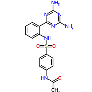 N-[4-[[2-(4,6-二氨基-1,3,5-噻嗪-2-基)苯基]磺?；鵠苯基]乙酰胺結(jié)構(gòu)式_94037-49-7結(jié)構(gòu)式