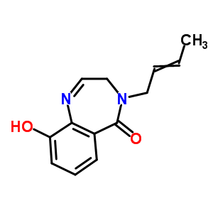 5H-1,4-benzodiazepin-5-one,4-(2-buten-1-yl)-3,4-dihydro-9-hydroxy-Structure,94295-81-5Structure 5H-1,4-benzodiazepin-5-one,4-(2-buten-1-yl)-3,4-dihydro-9-hydroxy- Structure,94295-81-5Structure
