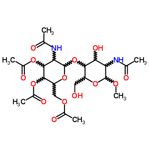 Methyl 2-acetamido-4-O-(2-acetamido-3,4,6-tri-O-acetyl-2-deoxyhexopyranosyl)-2-deoxyhexopyranosideStructure,97242-82-5Structure Methyl 2-acetamido-4-O-(2-acetamido-3,4,6-tri-O-acetyl-2-deoxyhexopyranosyl)-2-deoxyhexopyranoside Structure,97242-82-5Structure
